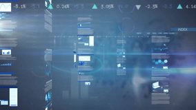 Neon circles on digital screen with financial data. This video is an animation of neon circles on a digital screen with financial data. The circles represent the global community and the financial - Powered by Shutterstock - Get 15% off with code: PIKWIZARD15