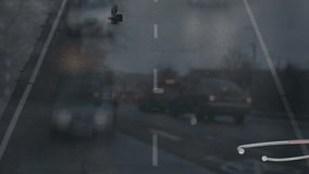 Animation of clock moving fast and financial data processing over traffic. Global computing, business, finance and data processing concept digitally generated video. - Powered by Shutterstock - Get 15% off with code: PIKWIZARD15