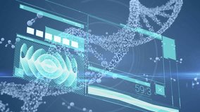 Animation of diverse data over dna chain on navy background. science, human biology, technology and digital interface concept digitally generated video. - Powered by Shutterstock - Get 15% off with code: PIKWIZARD15