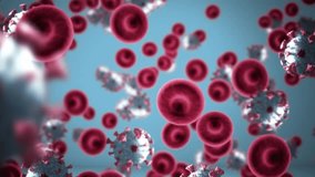 Animation of falling covid-19 cells over globe. global covid 19 pandemic concept digitally generated video. - Powered by Shutterstock - Get 15% off with code: PIKWIZARD15