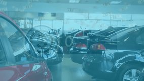 Animation of statistics and data processing over business meeting. Global business data processing and digital interface concept digitally generated video. - Powered by Shutterstock - Get 15% off with code: PIKWIZARD15