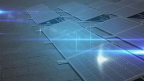 Animation of network of profile icons over male engineer standing near solar panels on the roof. Global networking and solar energy technology concept - Powered by Shutterstock - Get 15% off with code: PIKWIZARD15