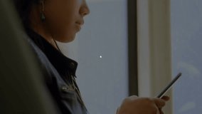 Animation of network of connections over schoolgirl using headphones. Learning and education concept digitally generated video. - Powered by Shutterstock - Get 15% off with code: PIKWIZARD15