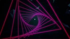 Animation of network of connections over mathematical equations and neon shapes on black background. Global business, connections and digital interface concept digitally generated video. - Powered by Shutterstock - Get 15% off with code: PIKWIZARD15