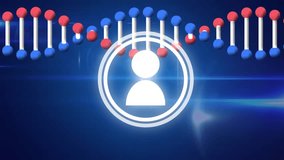 Animation of dna strand over network of connections. Global business and digital interface concept digitally generated video. - Powered by Shutterstock - Get 15% off with code: PIKWIZARD15