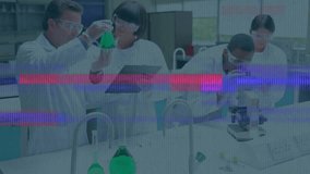 Animation of molecules over business people wearing phone headsets. Global business success and communication concept digitally generated video. - Powered by Shutterstock - Get 15% off with code: PIKWIZARD15