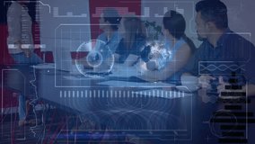 Animation of data processing over hacker using computer. Global business connections and data processing concept digitally generated video. - Powered by Shutterstock - Get 15% off with code: PIKWIZARD15