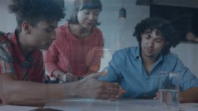 Animation of data processing over students using computers. Global education digital interface and connections concept digitally generated video. - Powered by Shutterstock - Get 15% off with code: PIKWIZARD15