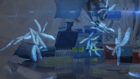 Animation of statistics and financial data processing over business people in meeting. Global business digital interface and technology concept digitally generated video. - Powered by Shutterstock - Get 15% off with code: PIKWIZARD15