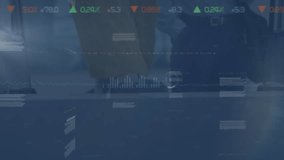 Animation of statistics and data processing over empty office. Global business data processing and digital interface concept digitally generated video. - Powered by Shutterstock - Get 15% off with code: PIKWIZARD15