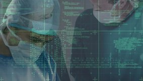 Animation of diverse financial data and graphs over scanner and globe. Global business data processing technology and digital interface concept digitally generated video. - Powered by Shutterstock - Get 15% off with code: PIKWIZARD15