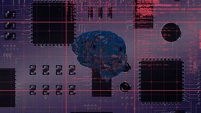 Animation of globe with dna strand and network of connections with icons. Global data processing digital interface sports and competition concept digitally generated video. - Powered by Shutterstock - Get 15% off with code: PIKWIZARD15