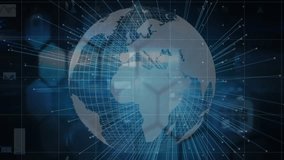 Animation of network of connections over scope scanning. Global connections networks and data processing concept digitally generated video. - Powered by Shutterstock - Get 15% off with code: PIKWIZARD15