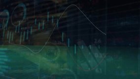 Animation of data processing and pylons over dices. Gambling, casino and digital interface concept digitally generated video. - Powered by Shutterstock - Get 15% off with code: PIKWIZARD15