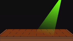 A colorful lighting is shining on a wooden stage - Powered by Shutterstock - Get 15% off with code: PIKWIZARD15