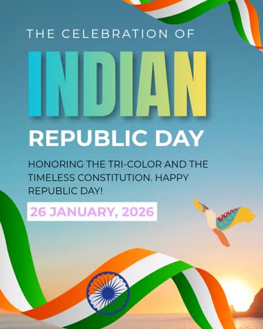elegant tricolour of india. best poster for republic day 