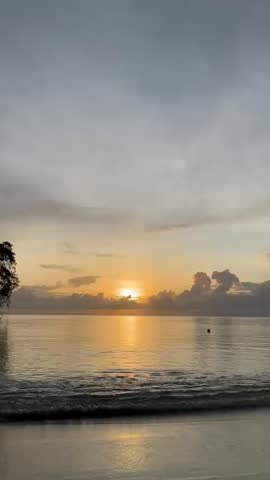 sunset on the with clouds