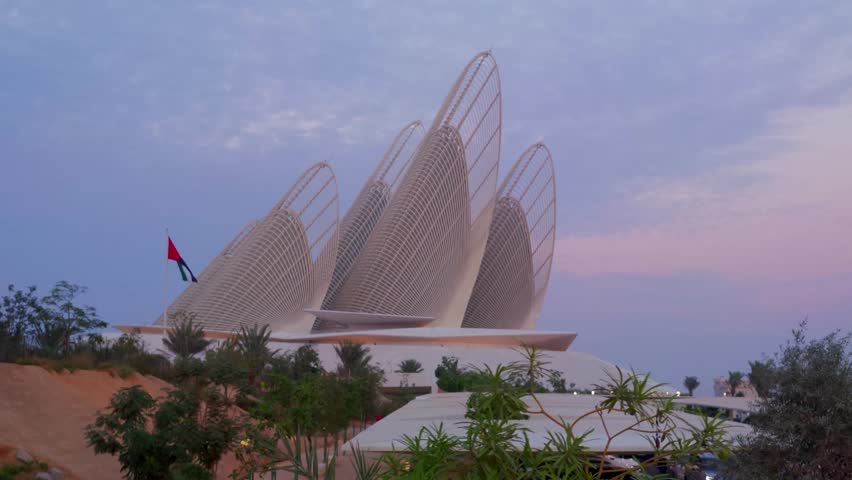 The Zayed National Museum Abu Dhabi situated in Saadiyat Island Cultural District, Abu Dhabi. 
