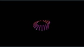 Abstract 3D geometric spiral rotation, purple and red block tower animation - Powered by Shutterstock - Get 15% off with code: PIKWIZARD15