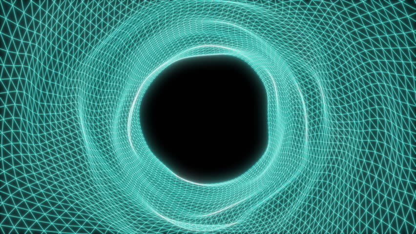 Abstract Neon Energy Grid Tunnel Video Animated Background