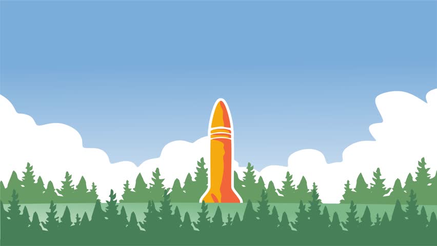 Huntsville Alabama with rocket silhouette