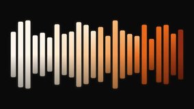 Vibrant sound wave pattern transitioning from white to orange on black background, conveying energy and dynamism, perfect for multimedia presentations and creative projects. - Powered by Shutterstock - Get 15% off with code: PIKWIZARD15