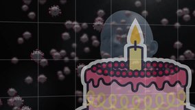 Animation of data processing over virus cells. Global pandemic and digital interface concept digitally generated video. - Powered by Shutterstock - Get 15% off with code: PIKWIZARD15