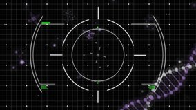 Animation of data processing over dna strand. Global business and digital interface concept digitally generated video. - Powered by Shutterstock - Get 15% off with code: PIKWIZARD15