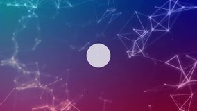 Animation of network of digital icons and plexus networks on purple and blue gradient background. Global networking and business technology concept - Powered by Shutterstock - Get 15% off with code: PIKWIZARD15