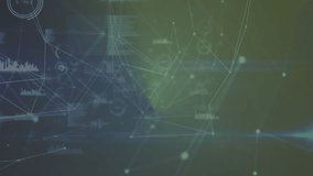 Animation of network of connections with icons and network of connections. Global connections data processing and digital interface concept digitally generated video. - Powered by Shutterstock - Get 15% off with code: PIKWIZARD15