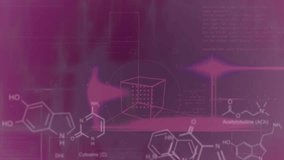 Animation of data processing with chemical formula over digital brain on black background. Global science, computing and digital interface concept digitally generated video. - Powered by Shutterstock - Get 15% off with code: PIKWIZARD15