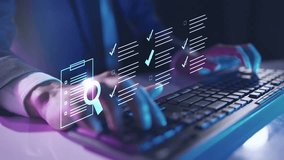 AI data processing and digital document analysis. Business information management, smart checklist verification, automated audit system, searching technology, and intelligent workflow concept. - Powered by Shutterstock - Get 15% off with code: PIKWIZARD15