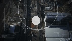 Animation of network of connections and scope scanning over cityscape. global connections and digital interface concept digitally generated video. - Powered by Shutterstock - Get 15% off with code: PIKWIZARD15