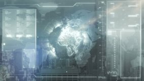 Animation of clock moving fast and data processing over cityscape. global busienss, finance and data processing concept digitally generated video. - Powered by Shutterstock - Get 15% off with code: PIKWIZARD15