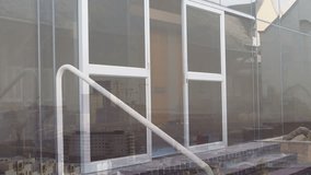 Caucasian businesswoman leaving office talking on smartphone, over cityscape. Communication, diversity, work and business concept digitally generated video. - Powered by Shutterstock - Get 15% off with code: PIKWIZARD15