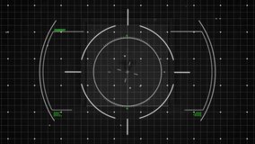 Animation of moving shapes over scope scanning. Global business and digital interface concept digitally generated video. - Powered by Shutterstock - Get 15% off with code: PIKWIZARD15