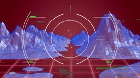 Animation of glitch effect over scope scanning against metaverse structures against red background. Computer interface and metaverse technology concept - Powered by Shutterstock - Get 15% off with code: PIKWIZARD15