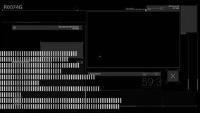 Animation of clock with turning hands and data processing on black interface. Communication patriotism and social networking concept digitally generated video. - Powered by Shutterstock - Get 15% off with code: PIKWIZARD15