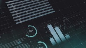 Animation of scope scanning over data processing on black background. Global technology, computing and digital interface concept digitally generated video. - Powered by Shutterstock - Get 15% off with code: PIKWIZARD15