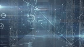 Animation of network of connections and data processing over computer servers. Global business, finance, computing and data processing concept digitally generated video. - Powered by Shutterstock - Get 15% off with code: PIKWIZARD15