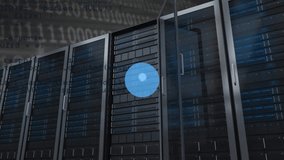 Animation of network of connections and globe over server room. Global business and digital interface concept digitally generated video. - Powered by Shutterstock - Get 15% off with code: PIKWIZARD15