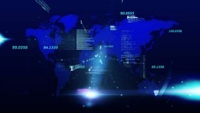 Animation of binary coding and data processing over world map. global data processing concept digitally generated video. - Powered by Shutterstock - Get 15% off with code: PIKWIZARD15