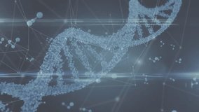 Animation of network of connections with dna strand and human brain. Global connections technology and digital interface concept digitally generated video. - Powered by Shutterstock - Get 15% off with code: PIKWIZARD15