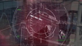 Animation of digital screen with data and viewfinder. Digital interface, data processing and technology concept digitally generated video. - Powered by Shutterstock - Get 15% off with code: PIKWIZARD15