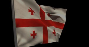 Animation of data processing over flag of georgia. Global business, patriotism and digital interface concept digitally generated video. - Powered by Shutterstock - Get 15% off with code: PIKWIZARD15