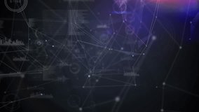 Animation of neon ticking clock over network of connections and data processing on black background. Computer interface and business networking technology concept - Powered by Shutterstock - Get 15% off with code: PIKWIZARD15