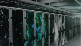 Animation of shapes and connections moving over servers. global network, connections, data and technology concept digitally generated video. - Powered by Shutterstock - Get 15% off with code: PIKWIZARD15