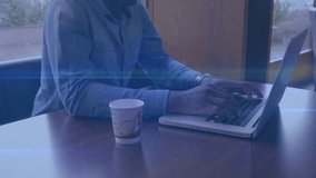 Animation of financial data processing over businessman using laptop. Global finances business digital interface and technology concept digitally generated video. - Powered by Shutterstock - Get 15% off with code: PIKWIZARD15