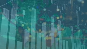 Animation of data processing and statistics over cityscape. Global business, computing and data processing concept digitally generated video. - Powered by Shutterstock - Get 15% off with code: PIKWIZARD15