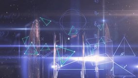 Animation of networks of connections with icons. Global connections digital interface data processing concept digitally generated video. - Powered by Shutterstock - Get 15% off with code: PIKWIZARD15